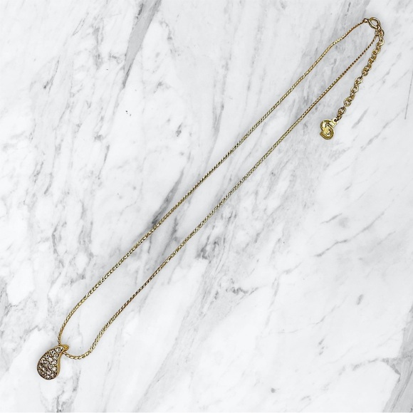 Christian Dior Teardrop Rhinestone Necklace - Picture 5 of 5